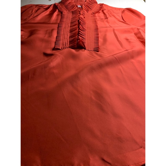 Soft Surroundings : silk tuxedo ruffled blouse #0113 - Picture 5 of 9